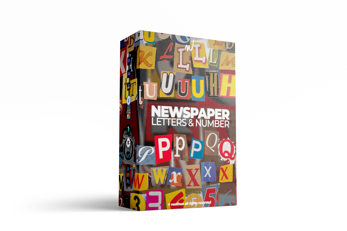 Newspaper Letters & Numbers